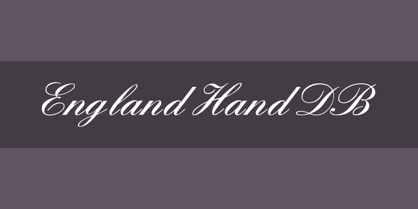 Font England Hand DB